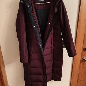 Lands End 10/12 Women's Chalet Long Down Coat purple